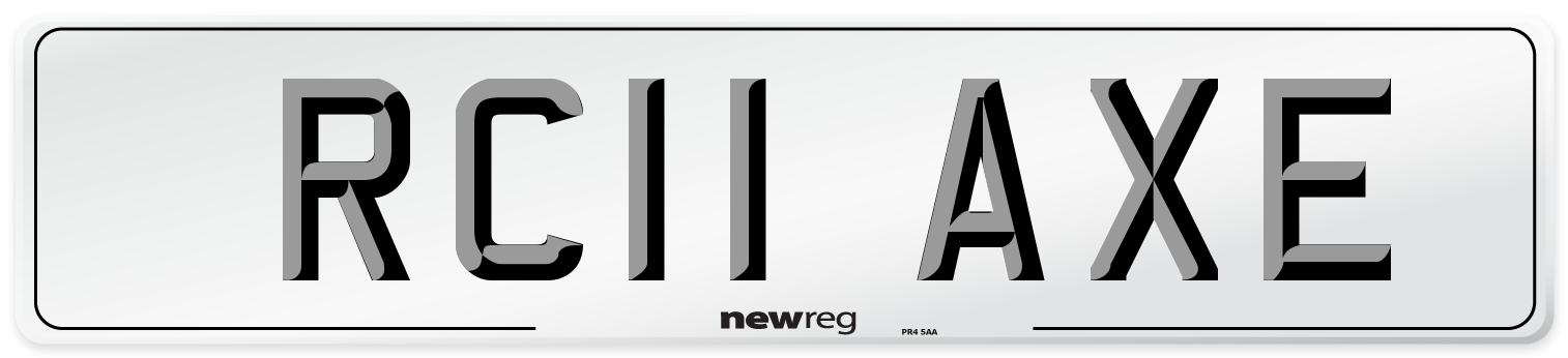 RC11 AXE Number Plate from New Reg